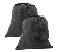 minkissy 2pcs Medium Black Nylon Reptile Carrier Bag with Anti-bite Drawstring Corners 46x58cm, Adjustable Small Pet Travel Sling for Snakes and Reptiles, Portable Vet Travel Pouch