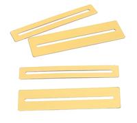 minkissy 2Pcs Metal Fretboard Fret Protector Fingerboard Guards for Bass and Mandolin, Golden, for Fret Removal and DIY Works