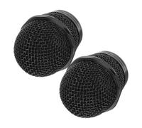 minkissy 2pcs Metal Microphone Grill Head Replacement Mesh Microphone Grille with Inner Filter for Enhanced Sound Clarity Plosive Reduction Mic Cover for Ktv and Recording
