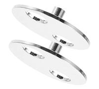 minkissy 2pcs Metal Winding Keys for Music Box DIY Replacement Parts Round Plate Design Durable Clockwork Crank Accessories Compatible with Various Mechanical