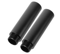 minkissy 2Pcs Microphone Extension Tube Durable Aluminum Alloy Mic Stand Support Rod for Suspension Arm Easy to Install Replacement for Broken Microphone Holders Black
