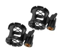 minkissy 2Pcs Microphone Shockmounts Vibration Mic Holders Stable Design for Condenser Microphones for Meetings Live Broadcasts Speeches