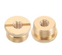 minkissy 2pcs Microphone Threaded Adapter 1/4 Female to 5/8 Copper Screw for Mic Stand Desk Mount with Stable Boom Arm Stand Compatible for Broadcasting Studios and Live Streaming