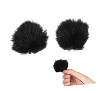 minkissy 2pcs Microphone Windscreen Furry Wind Muff Mic Cover Outdoor Microphone Windscreen Filter Mic Wind Cover