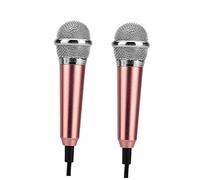 minkissy 2pcs Mini Microphone for K Song Microphone for Karaoke Easy Recording Style