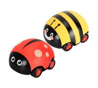 minkissy 2Pcs Mini Pullback Car for Friction Powered Inertia Cars with Vivid Animal Designs Bright Colors Battery Birthday and Party Favors