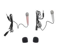 minkissy 2pcs Miniature Cellphone Microphone Portable Alloy Microphone for Phone and Laptop Suitable for Video Blogging and Interviewing, Children Mic for Podcasting