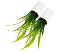 minkissy 2pcs Miniature Potted Plant Model Bonsai Doll House Decor Realistic Artificial Greenery Accessories for Fairy Garden and Dollhouse Display