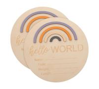 minkissy 2pcs Monthly Progress Card Wood Month Cards for Nursery Decor and Photo Prop for Newborn Announcement Sign