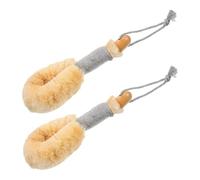 minkissy 2pcs Natural Sisal Body Scrubber with Handle for Exfoliating and Massaging Shower Brush for Daily Skin Care and Deep Cleansing Promotes Healthy Skin and Radiance