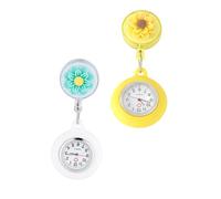 minkissy 2pcs Nurse Clip-Hanging Watches Safe Eco-Friendly Portable Pocket Watch for Women