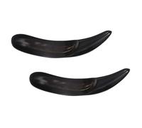 minkissy 2pcs Ox Horn Facial Massage Tool Handheld Pressure Point Acupuncture Pen for Deep Tissue Guasha Therapy Natural Material for Neck Foot Back Relaxation Compact Gentle Skin Black