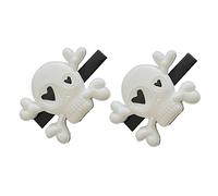 minkissy 2Pcs Plastic Skull Hair Clips Gothic Skeleton Barrettes Halloween Costume Headdress for Women Girls Cosplay Party