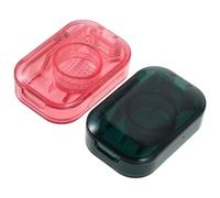 minkissy 2pcs Portable Pet Medicine Pill Cutter and Organizer, Precision Tiny Pill Splitter Center Alignment, Travel-Friendly Pet Medicine Box for Small Animals