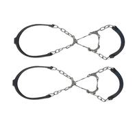 minkissy 2pcs Premium Spike Ice Crampons for Shoes and Boots Durable Non Slip Hiking Spikes for Winter Outdoor Activities Lightweight Portable Traction Chains for Icy Roads Snow and Slopes