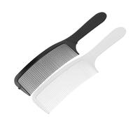 minkissy 2pcs Professional Barber Combs Set Flat Curved Combs Detangler Brush for Hair Stylists for Women Men