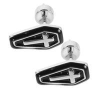 minkissy 2pcs Punk Gothic Earrings with Coffin Cross Design, Black Copper and Titanium Steel Needle, No Piercing Layered Fashion Ear Studs for Halloween Party Accessories