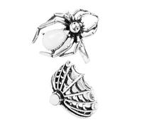 minkissy 2Pcs Punk Vintage Metal Alloy Spider Web Ring Irregular Hollow Out Statement Rings for Women and Chunky Costume Jewelry for Parties Halloween Weddings and Daily Wear