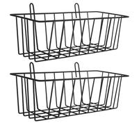 minkissy 2Pcs Rabbit Litter Tray with Hay Feeder Iron Rabbit Feeder Racks Hanging Design Racks for Hamster, Versatile Hay Hanger to Reduce Waste and Keep Feeding Area Clean