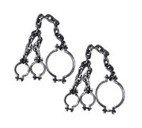 minkissy 2pcs Realistic Halloween Plastic Shackles Imitation and Prisoner Wrist Shackles Costume Accessories for Spooky Party Decorations and Jail-themed Photo Props