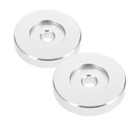 minkissy 2pcs Record Adapter Aluminum Vinyl Record Converter for Sturdy Metal Adapter for Turntable Skip Playback