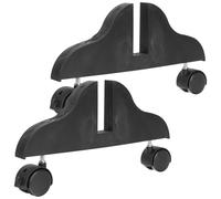 minkissy 2pcs Room Divider Stand Base Screen Divider Feet Black Plastic Wear-resistant Fixing Baffle for Private Working Space Home Office Use