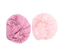 minkissy 2pcs Satin Cap for Sleeping Silk Head Wrap Comfortable Sleep Hat Bonnet for Women