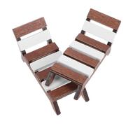 minkissy 2pcs Scale Sunbathing Lounge Furniture Lightweight Mini Sun Bathing Seating for Doll Decor