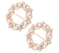 minkissy 2pcs Scarf Clip Tie Clip for Women, Golden Alloy Neckerchief Shawl Clips with Anti-Slip Function, for Dresses in Spring