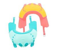 minkissy 2pcs Shower Caps Adjustable Silicone Hair Wash Shield for Years Bathing Hat with Ear and Eye Protection Cute Cartoon Design Yellow Green