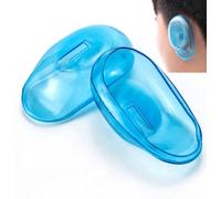 minkissy 2Pcs Silicone Protector Ear Covers Hair Dye Ear Shield Waterproof Ear Covers for Shower Hair Dyer Salon Barber for Shower Ear Caps for Adult Men Women (Blue)