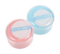 minkissy 2pcs Small Powder Puff Box Case Container for Loose Powder Body Use for Toiletries Storage