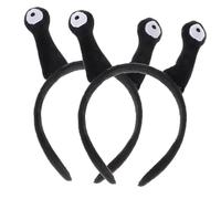 minkissy 2pcs Snail Antenna Headbands for Cosplay Party Black Hair Hoops for Adults Wear-resistant Halloween Costume Accessories Cute Snail Headpiece for School Plays and Events