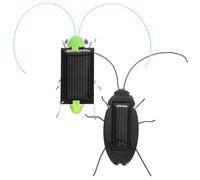 minkissy 2pcs Solar Powered Insect Educational Simulation Cockroach for Boys No Battery Needed for Learning About Solar Energy
