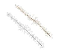 minkissy 2pcs Sparkling Rhinestone Bridal Headbands Lightweight Crystal Hair Accessories for Bridesmaids Flower Elegant Wedding Headpieces for Women Gold Silver Options