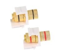 minkissy 2pcs Speaker Binding Post Banana Plug Socket Connector Spiral Audio Jack for Speaker Wire Terminal Jack Parts Secure Locking Design Professional Music Playback