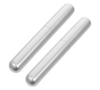 minkissy 2pcs Stainless Steel Cigar Box Travel Cigar Carry Case Airtight Storage Tube Metal Portable for Daily Outdoor and Work Activities