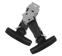 minkissy 2pcs Stainless Steel Rubber Engine Hood Latches with Elastic Shock Absorption, Flexible T-Handle Replacement Hasps for Vehicle Toolbox and Bonnet Locking