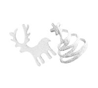 minkissy 2pcs Sterling Silver Christmas Tree and Elk Reindeer Asymmetrical Earrings for Women Hypoallergenic Winter Jewelry Holiday Festive Design Gift