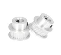 minkissy 2pcs Timing Belt Wheel Teeth Timing Pulley Aluminum Alloy with 30 Teeth Inner Hole 8mm Side Screw Mounting Hole for Milling Machine Positioning, Longer Service Life High Hardness