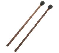 minkissy 2pcs Tongue Drum Mallets Set Silicone, Wooden Handle Percussion Sticks for Boys and Girls and Beginners, Classic Drumsticks for Handpan and Tongue Drum Practice