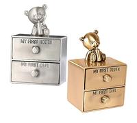 minkissy 2pcs Tooth Holder Keepsake Box Curl and First Tooth Storage Box for Boys and Small Multipurpose for Childhood Keepsakes
