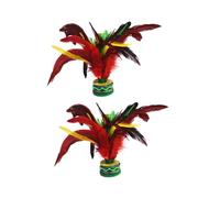 minkissy 2Pcs Traditional Chinese Jianzi Kick Shuttlecocks Handcrafted Sports for Adults Indoor Outdoor Foot-eye Coordination Exercise