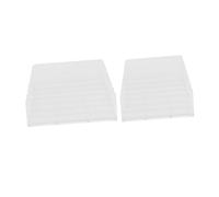 minkissy 2pcs Transparent Makeup Storage Box Multi-grid Organizer for Eye Shadows and Cosmetics Divided Desktop Container for Keeping Your Vanity Clean and Tidy