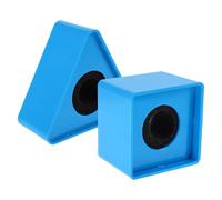 minkissy 2PCS Tv Station Mic Flag Square Triangular Microphone Logo Holders with Stable Base for Interviews Reports Ktv Portable Media Accessories