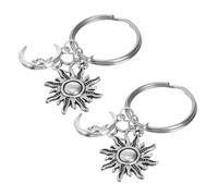 minkissy 2pcs Unique Sun Moon Star Keychain Set Elegant Key Ring for Car Keys Handbag Versatile Purse Jewelry present for Friends Distinctive Aesthetic Design