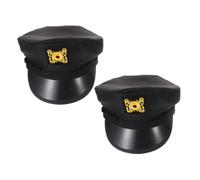 minkissy 2pcs Unisex Captain Hat Nautical Sailor Caps for Men Women for Cosplay Festivals and Boating Comfortable Stylish Accessory