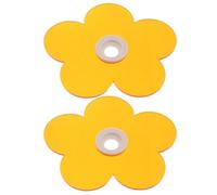 minkissy 2pcs UV Nail Lamp Shield for Gel Nails with Orange Plastic and Silicone Material Flower Shape Design Featuring Rounded Edges Minimizing Light Scatter for Salon Tables