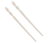 minkissy 2pcs Vintage Acetate Plate Hair Sticks Chignon Updo Hairpin Headwear for Lady