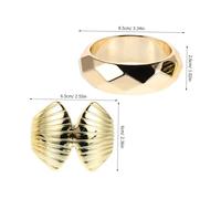 minkissy 2pcs Vintage Geometric Statement Cuff Bracelets for Women and Men Chunky Open End Arm Cuff Bangles with Irregular Retro Texture Stackable Fashion Jewelry for Summer Beach and Daily